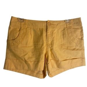 NEW Banana Republic Light Orange Shorts Ryan Fit Size 6 cuff retro bohemian